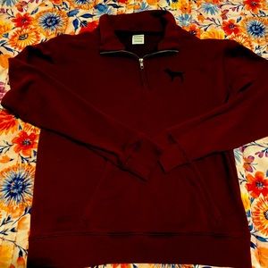 Large Victoria secret pink fleece half zip.